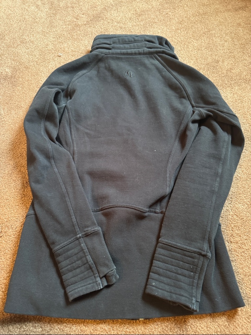 lululemon athletica Black zip-up hoodie with inner fleece